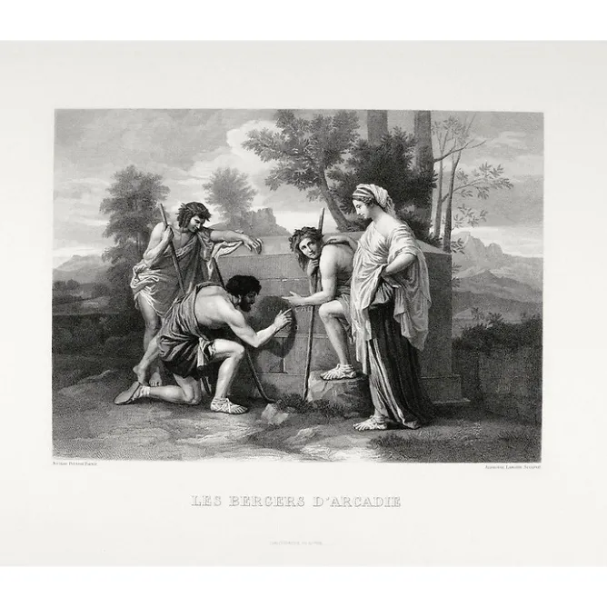 Boutiques de musées Estampe Les bergers d'Arcadie - Nicolas Poussin New