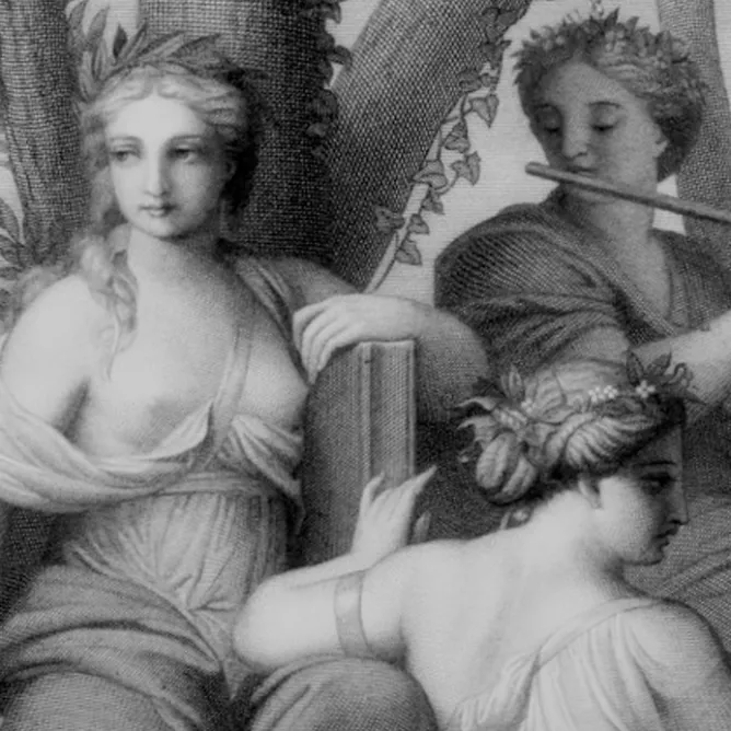 Boutiques de musées Estampe Les muses Clio, Euterpe et Thalie - Eustache Le Sueur Discount