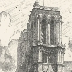 Boutiques de musées Estampe Les tours de Notre-Dame de Paris - Frank Milton Armington Outlet