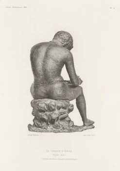 Boutiques de musées Estampe Le Tireur d'épine, vu de dos - Edouard-Denis Baldus New