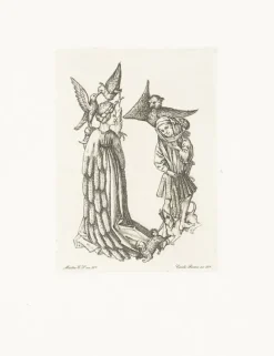 Boutiques de musées Estampe Lettre B de l'Alphabet du Maître E.S - Cécile Reims New