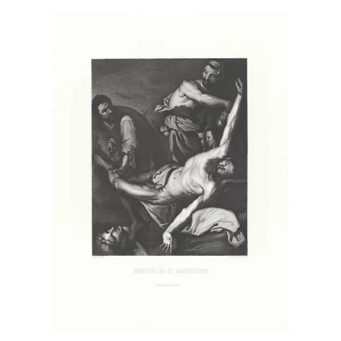 Boutiques de musées Estampe Martyre de saint Barthélémy d'après Ribera