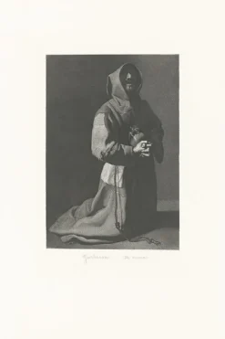 Chefs D'Œuvre Des Musées<Boutiques de musées Estampe Moine agenouillé et priant - Zurbarán