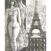 Paris Et Le Louvre|Art Moderne<Boutiques de musées Estampe Nu à la tour Eiffel - Marcel Gromaire 1952