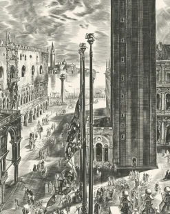Art Moderne|Architecture Et Villes<Boutiques de musées Estampe Piazetta de Venise - Albert Decaris