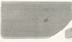 Boutiques de musées Estampe Pierre de Rosette Partie basse Discount