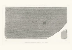 Boutiques de musées Estampe Pierre de Rosette Partie basse Discount