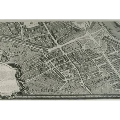 Boutiques de musées Estampe Plan Turgot - Planche n° 19 - la Ville-l'Evêque et le Faubourg Saint-Honoré Discount