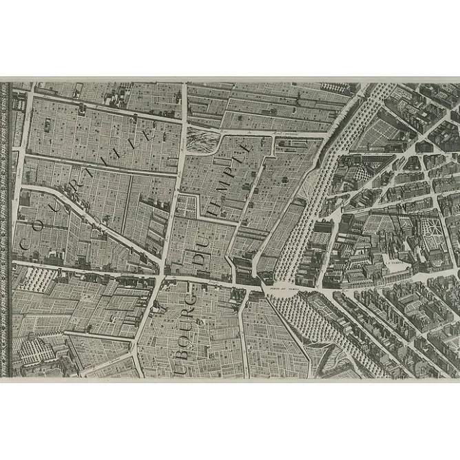 Architecture Et Villes<Boutiques de musées Estampe Plan Turgot - Planche n° 9 - La courtille et partie du faubourg du Temple