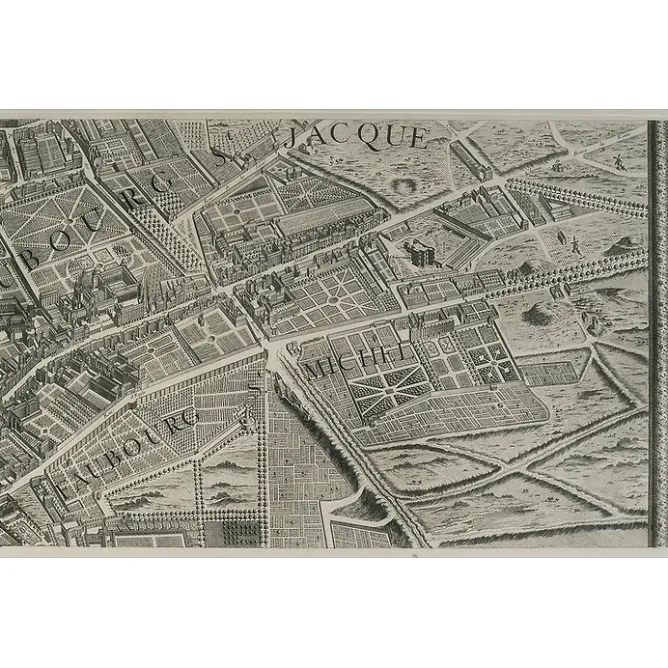 Architecture Et Villes<Boutiques de musées Estampe Plan Turgot - Planche n° 8 - Faubourg Saint-Michel et partie du faubourg Saint-Jacques