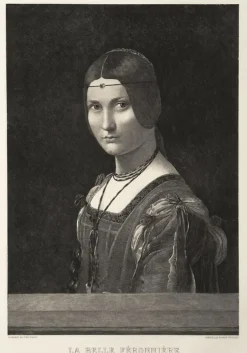 Chefs D'Œuvre Des Musées<Boutiques de musées Estampe Portrait de femme, dite La belle ferronnière - De Vinci