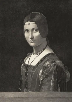 Chefs D'Œuvre Des Musées<Boutiques de musées Estampe Portrait de femme, dite La belle ferronnière - De Vinci