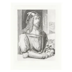 Boutiques de musées Estampe Portrait de l'artiste gravé par Emile Jean Sulpis d'après Albrecht Dürer Outlet