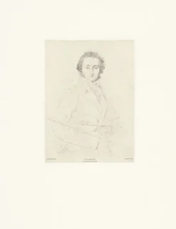 Personnages Et Évènements Historiques|Chefs D'Œuvre Des Musées<Boutiques de musées Estampe Portrait de Paganini violoniste et compositeur - Jean Auguste Dominique Ingres