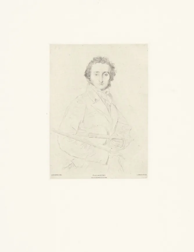 Personnages Et Évènements Historiques|Chefs D'Œuvre Des Musées<Boutiques de musées Estampe Portrait de Paganini violoniste et compositeur - Jean Auguste Dominique Ingres