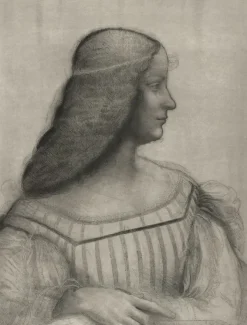 Chefs D'Œuvre Des Musées<Boutiques de musées Estampe Portrait d'Isabelle d'Este - De Vinci