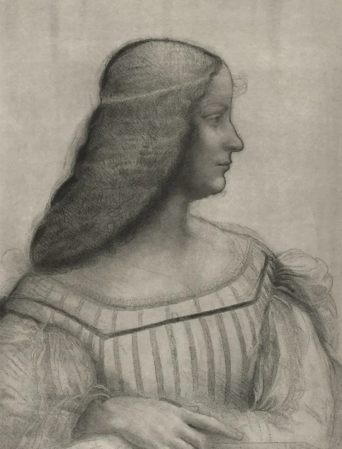 Chefs D'Œuvre Des Musées<Boutiques de musées Estampe Portrait d'Isabelle d'Este - De Vinci