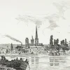 Architecture Et Villes<Boutiques de musées Estampe Rouen : vue générale - Emile-Frédéric Nicolle