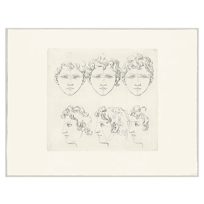 Dessins<Boutiques de musées Estampe Six têtes de Marc Aurèle jeune