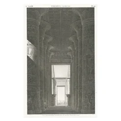 Description De L'Égypte<Boutiques de musées Estampe Thèbes. Karnak. Vue perspective intérieure du palais
