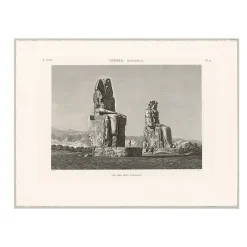 Boutiques de musées Estampe Thèbes, Memnonium Vue des deux colosses Sale