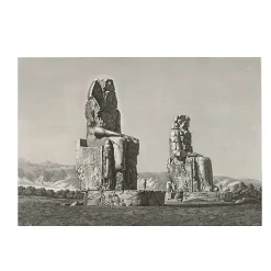 Boutiques de musées Estampe Thèbes, Memnonium Vue des deux colosses Sale