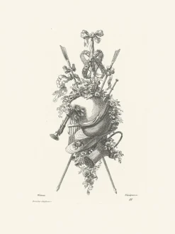 Boutiques de musées Estampe Trophée, époque Louis XV - Auguste Pèquègnot Hot