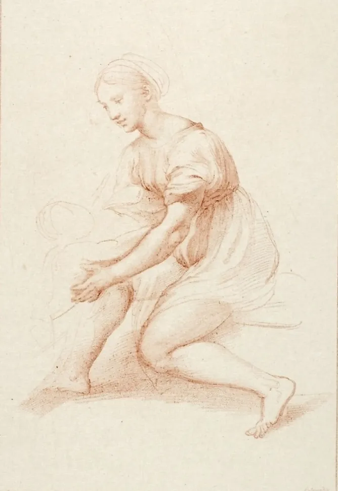 Dessins<Boutiques de musées Estampe Étude de vierge pour la Sainte famille de François 1er - Raphaël