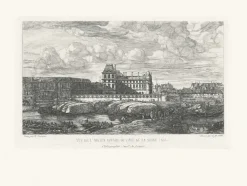 Paris Et Le Louvre<Boutiques de musées Estampe Vue de l'ancien Louvre, du côté de la Seine - Zeeman