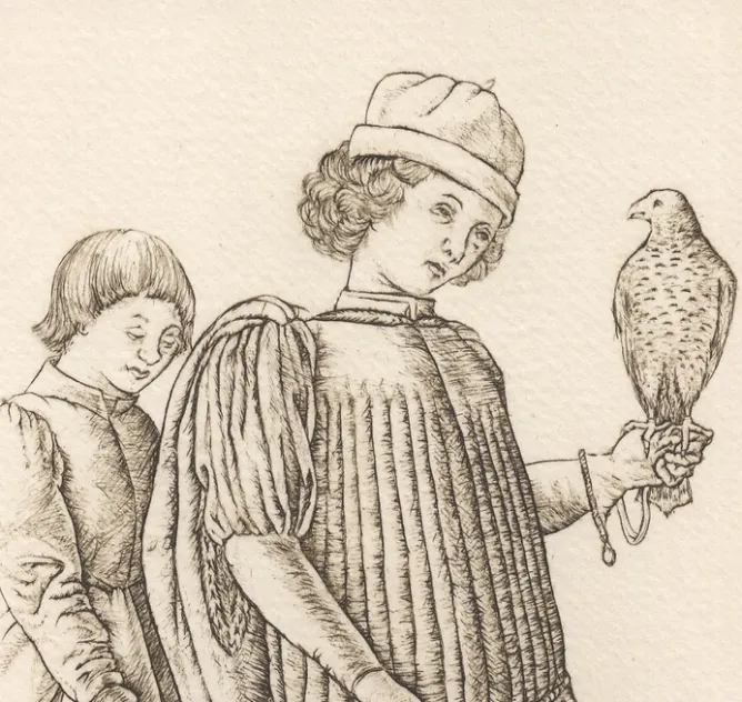 Boutiques de musées Estampe Zintilomo, carte 5, Le Tarot de Mantegna - Cécile Reims Sale