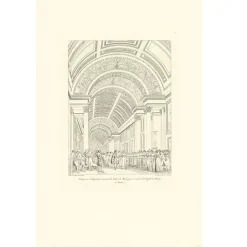 Personnages Et Évènements Historiques<Boutiques de musées Etampe Napoléon et Marie-Louise traversant la galerie du musée du Louvre pour se rendre à la chapelle du mariage