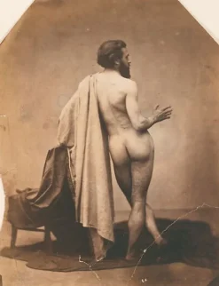 Boutiques de musées Etude de nu masculin de dos (Edmond Lebel') (toiles encadrées) Clearance