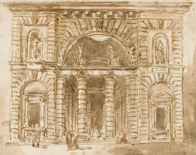 Panneaux Aluminium|Toiles Sur Châssis<Boutiques de musées Façade de palais avec portail monumental (panneaux aluminium)