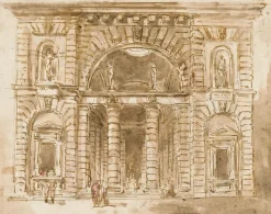 Boutiques de musées Façade de palais avec portail monumental (panneaux acryliques)
