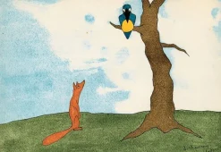 Boutiques de musées Fables de La Fontaine, « Le corbeau et le renard », N°12, 1921 (toiles encadrées) Online