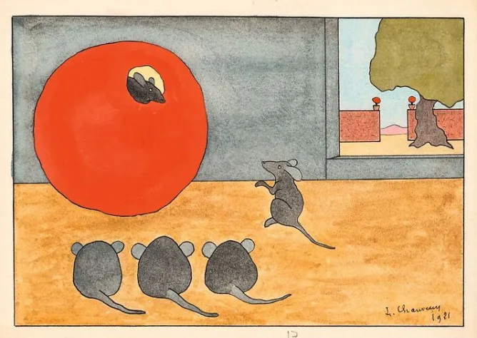 Boutiques de musées Fables de La Fontaine, « Le rat qui s'est retiré du monde », 1921 (panneaux aluminium) Sale