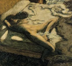 Boutiques de musées Femme assoupie sur un lit ou l'indolente ou Farniente (affiches d'art encadrées) Best