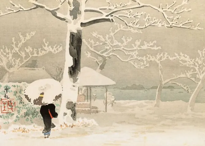Boutiques de musées Femme de dos dans un paysage de neige, 1847-1915 (panneaux aluminium) Outlet
