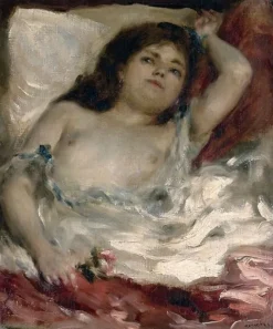 Boutiques de musées Femme demi-nue couchée: la rose (panneaux aluminium) Discount