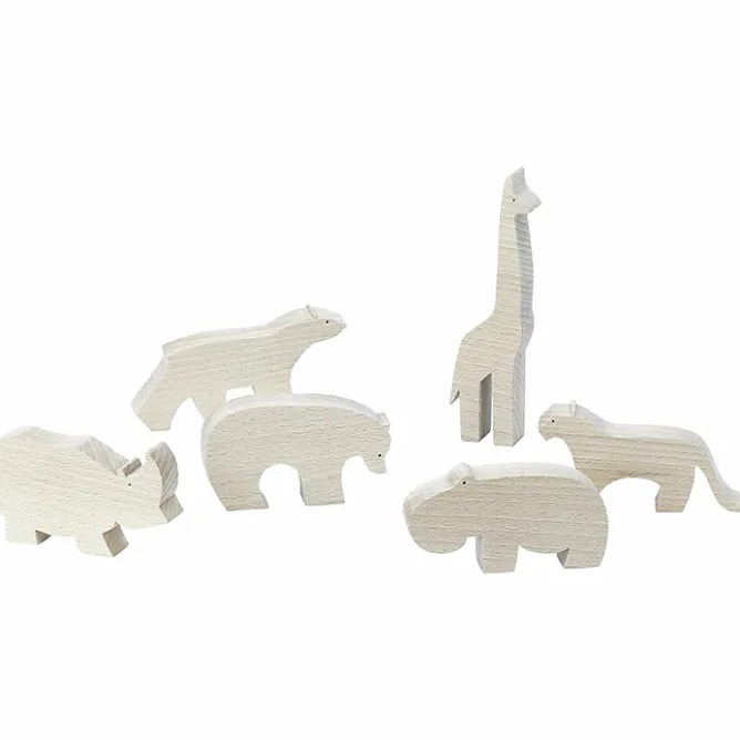 Boutiques de musées Figurine en bois François Pompon - Rhinocéros, Pompon Toys Clearance