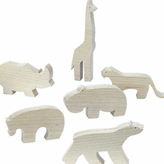 Boutiques de musées Figurine en bois François Pompon - Rhinocéros, Pompon Toys Clearance