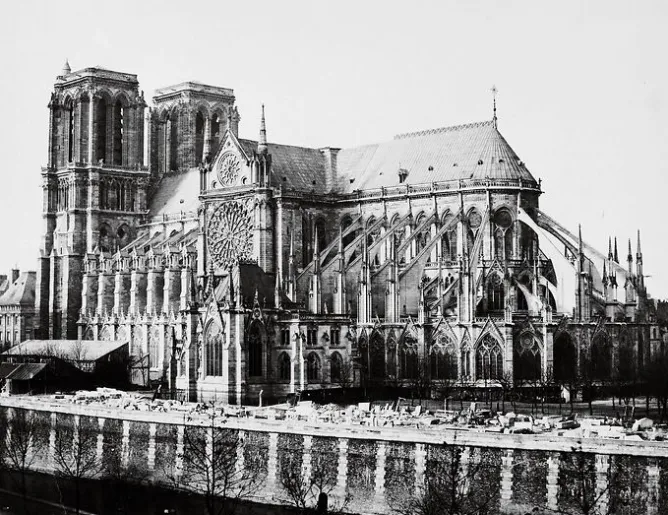Boutiques de musées Flan sud de la cathédrale Notre-Dame, Paris vers 1857 (toiles encadrées) Online