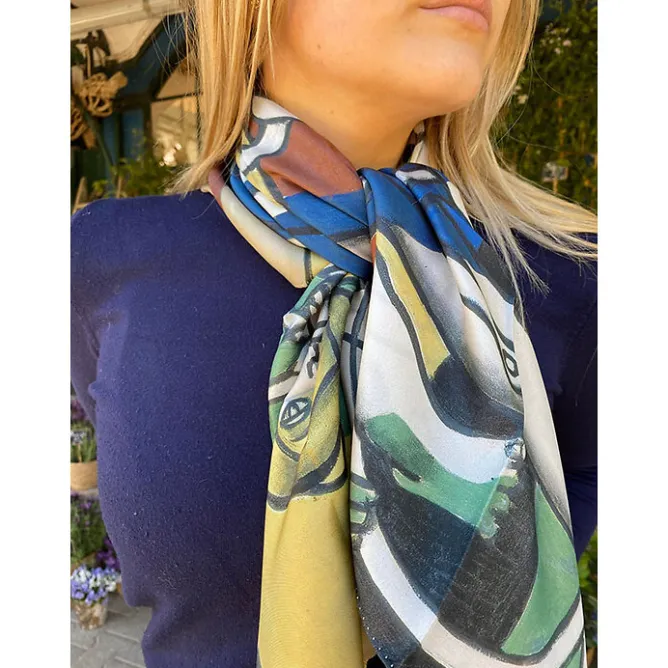 Foulards, Étoles, Châles<Boutiques de musées Foulard Fernand Léger - Les cyclistes - Brochier Soieries