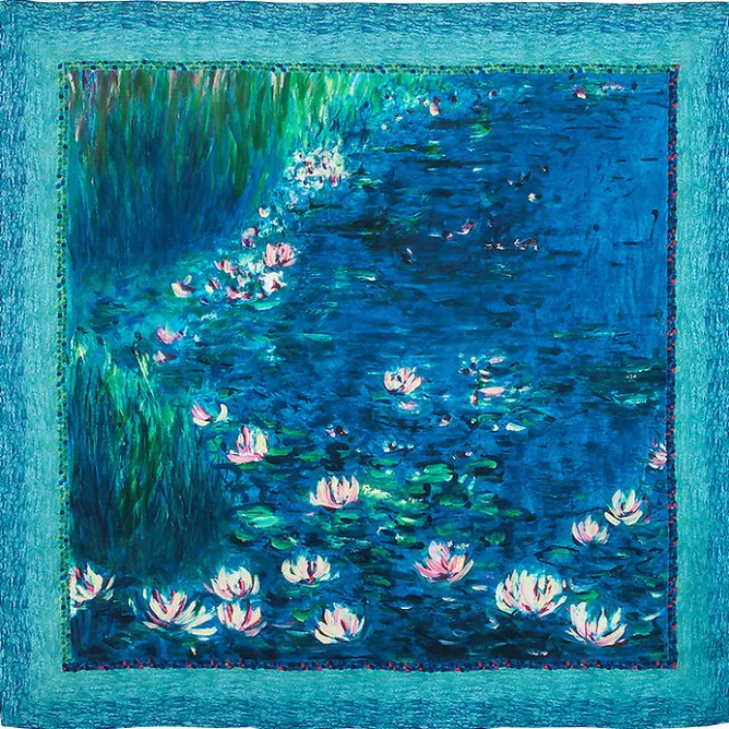 Boutiques de musées Foulard Nymphéas - Reflets verts Hot