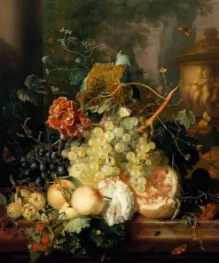 Boutiques de musées Fruits et fleurs près d'un vase orné d'amours (panneaux aluminium) Online