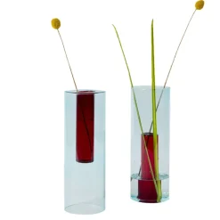 Design|Art De La Maison<Boutiques de musées Grand vase réversible Bleu/rouge - Block Design