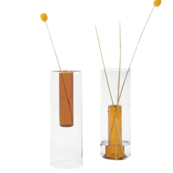 Boutiques de musées Grand vase réversible Gris/orange - Block Design Online