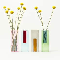 Boutiques de musées Grand vase réversible Gris/orange - Block Design Online