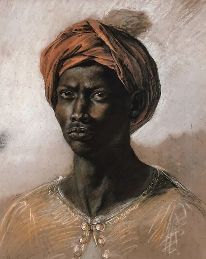 Boutiques de musées Homme au turban (affiches d'art encadrées) Sale