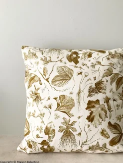 Art De La Maison<Boutiques de musées Housse de coussin bronze Herbier du roi - Maison Baluchon